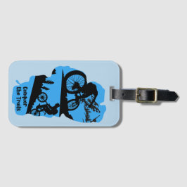 Etiqueta De Bagagem MTB Mountain Bike Trails Lake Tahoe California