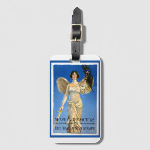 Etiqueta De Bagagem Mulher Anjo Patriota Vintage, Compre Títulos de Gu