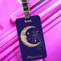 Mulher celestial lua e estrelas,boho,ouro elegante