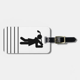 Etiqueta De Bagagem Mulher Golfer - Símbolo Golfe