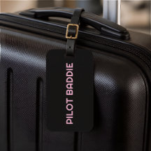 Mulher Piloto Placa de Licença Personalizada Pink