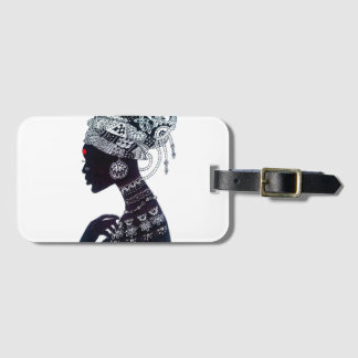 Etiqueta De Bagagem Mulheres Tribais Design
