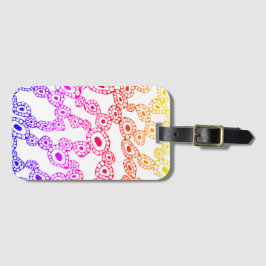 Etiqueta De Bagagem Multicolor Random Abstract Circle Blob Shapes