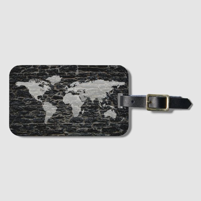 Etiqueta De Bagagem Mundo (Frente Horizontal)