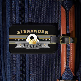 Etiqueta De Bagagem Mundo Divertido Classe de Bailarino com FUTEBOL no