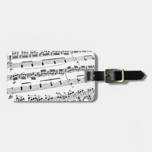 Etiqueta De Bagagem Música de folha