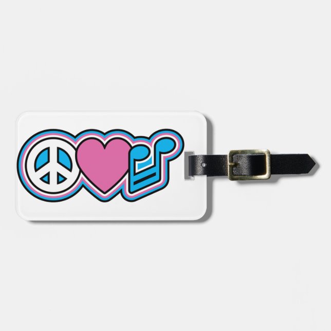 ETIQUETA DE BAGAGEM MÚSICA DO AMOR DA PAZ (Frente Horizontal)