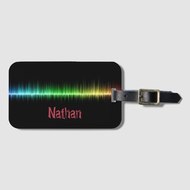 Etiqueta De Bagagem Música do Rainbow Sound (Frente Horizontal)