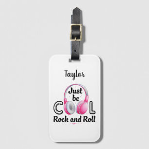 Etiqueta De Bagagem Música Por favor, seja Legal Rock and Roll