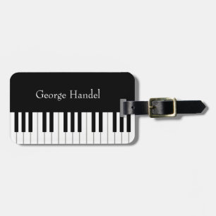 Etiqueta De Bagagem Músico Personalizado do Teclado Piano Clássico
