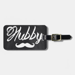 Etiqueta De Bagagem Mustache Groom Honeymoon hubby