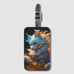 Etiqueta De Bagagem Mystical Flame Cat Familiar