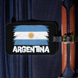 Etiqueta De Bagagem Na moda Argentina Flag Lettering