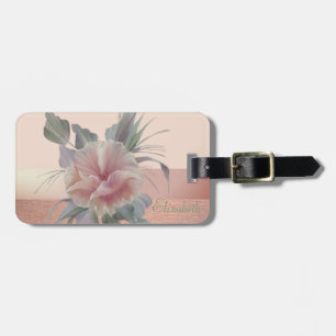 Etiqueta De Bagagem Na moda Chic Elegante, Flores