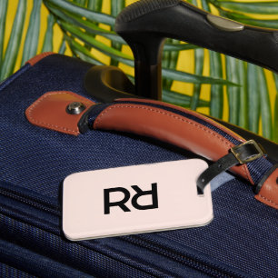 Etiqueta De Bagagem Na moda cor-de-rosa, viajante mundial de luxo