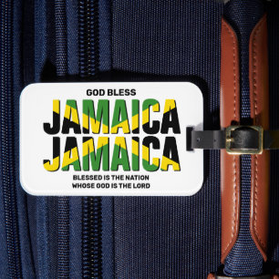 Etiqueta De Bagagem Na moda DEUS ABENÇOE JAMAICA JAMAICA Sinalizador