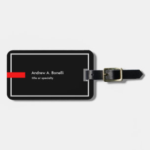 Etiqueta De Bagagem Na moda Trendy Black White Red Professional Modern