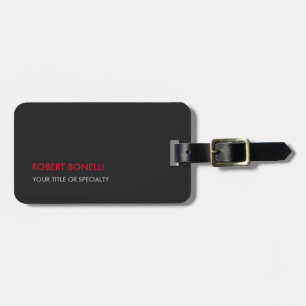 Etiqueta De Bagagem Na moda Vermelho Moderno Único