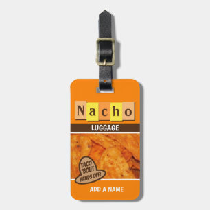 Etiqueta De Bagagem Nacho Retro Divertido
