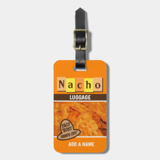 Etiqueta De Bagagem Nacho Retro Divertido