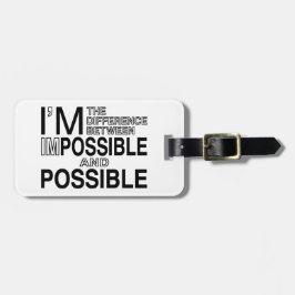 Etiqueta De Bagagem Nada impossíveis