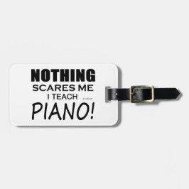 Etiqueta De Bagagem Nada Me Assusta Piano