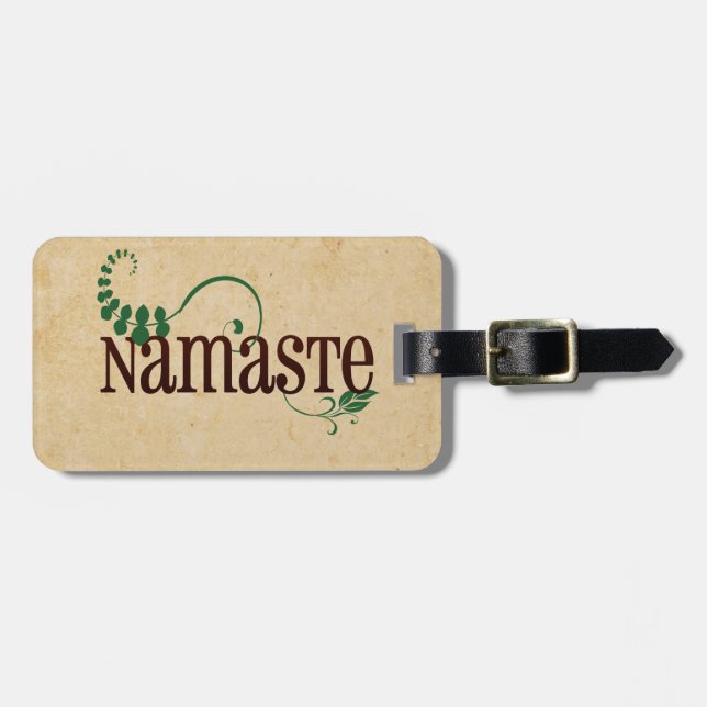 Etiqueta De Bagagem Namaste Yoga (Frente Horizontal)