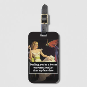 Etiqueta De Bagagem Namorando é Difícil Vintage com Gráfico Engraçado