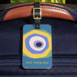 Etiqueta De Bagagem Não é a sua bolsa Texto personalizado de design
