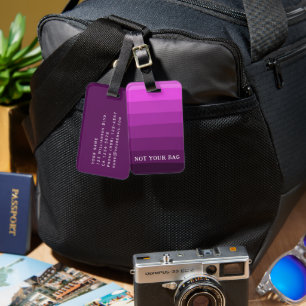 Etiqueta De Bagagem Não é a sua bolsa Vibrant Engraçado design com Tex