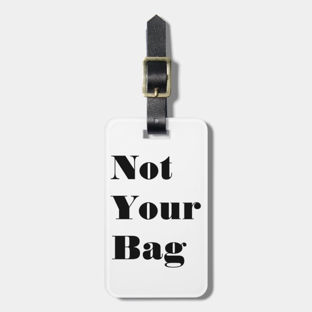Etiqueta De Bagagem Não é sua bolsa (Frente Vertical)