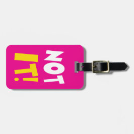 Etiqueta De Bagagem Não ele Tag da bagagem do saco do rosa