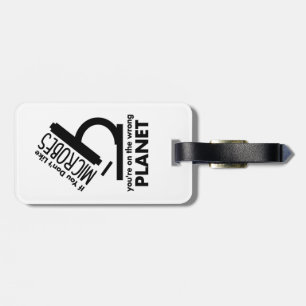 Etiqueta De Bagagem Não gostes de micróbios que estás no planeta errad