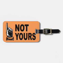 Etiqueta De Bagagem Não seu design engraçado com apontar o dedo