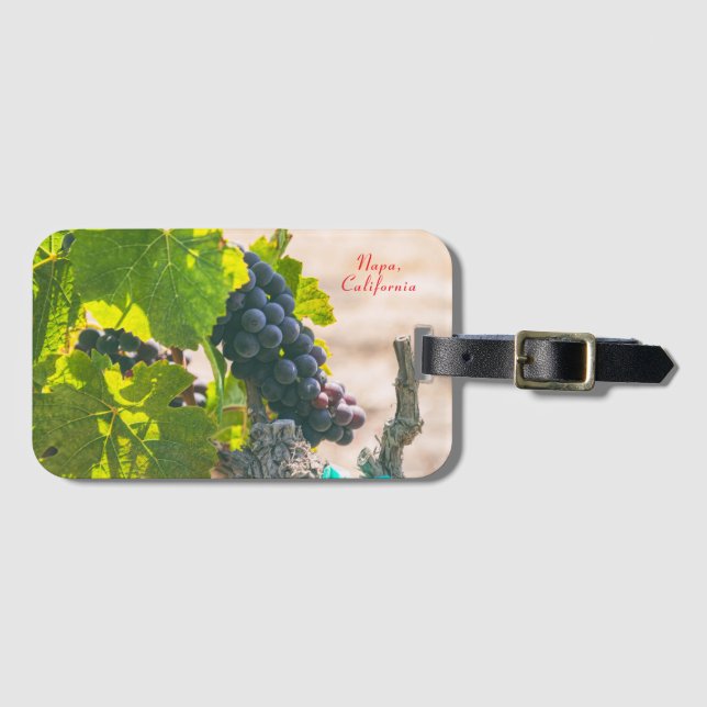 Etiqueta De Bagagem Napa Grapevine, California (Frente Horizontal)