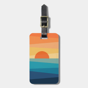 Etiqueta De Bagagem nascente geométrico do abstrato