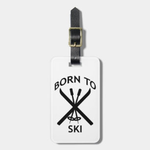 Etiqueta De Bagagem Nascer ao esqui