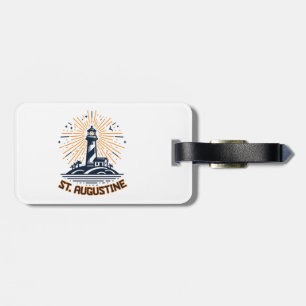 Etiqueta De Bagagem Nascer do sol no farol de St. Augustine Flórida