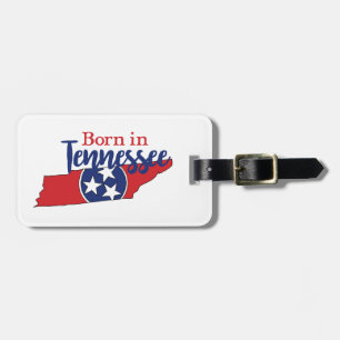 Etiqueta De Bagagem Nascer no Estado do Tennessee - Símbolos do Estado