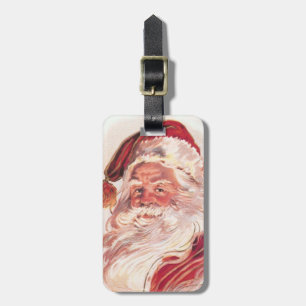 Etiqueta De Bagagem natais vintages Santa Claus