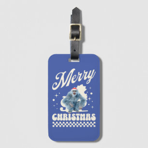 Etiqueta De Bagagem Natal Yeti Divertido Humor de Férias