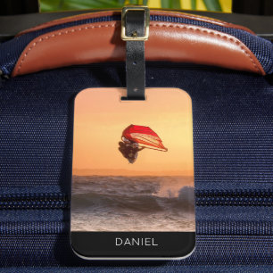 Etiqueta De Bagagem Navegação No Sunset Surfer Personalizado Personali