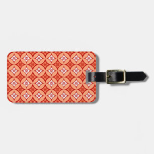 Etiqueta De Bagagem Navio com Motif Flor, Bagagem de Laranja Mandarina