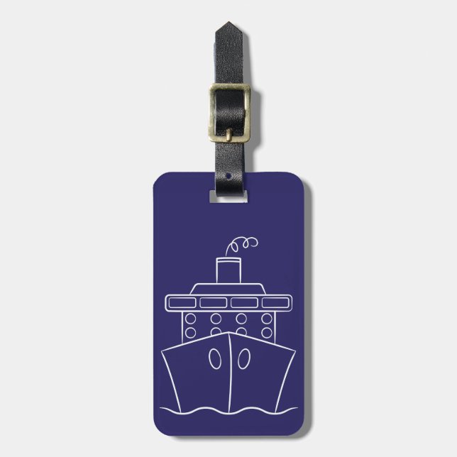 Etiqueta De Bagagem Navio de cruzeiro (Frente Vertical)