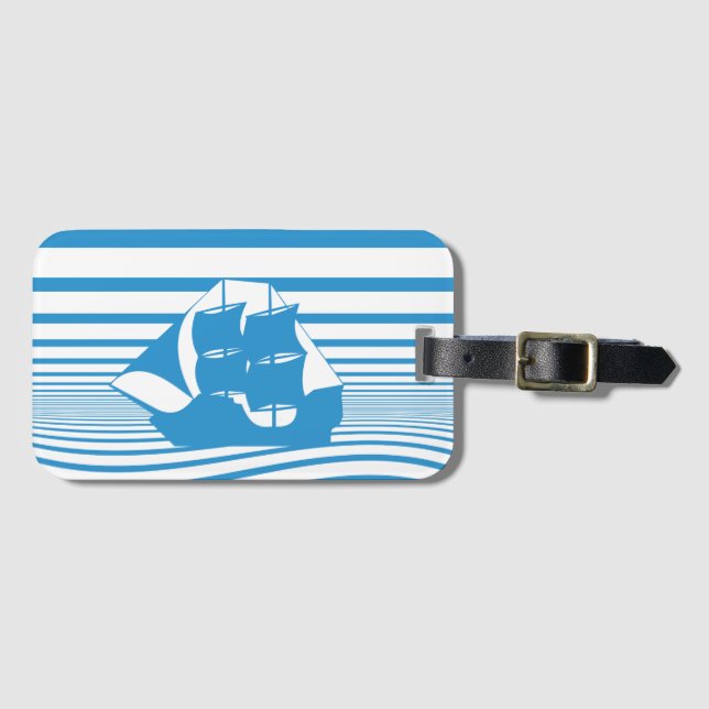 Etiqueta De Bagagem Navio de navegação (Frente Horizontal)