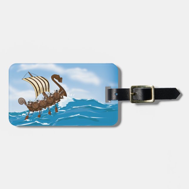 Etiqueta De Bagagem Navio Viking (Frente Horizontal)