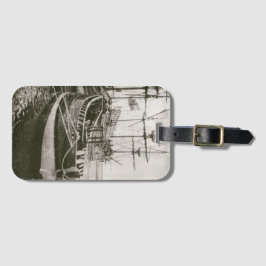 Etiqueta De Bagagem Navios Piratas Navios Navegadores Marítimos Náutic