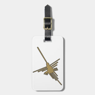 Etiqueta De Bagagem Nazca Lines Hummingbird Faux Embroiderme Impressão