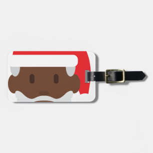 Etiqueta De Bagagem negro santa claus emoji