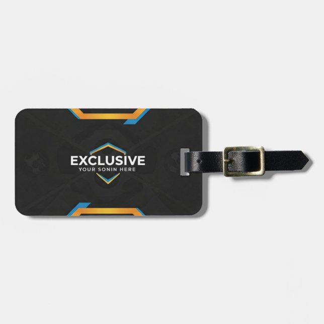 Etiqueta De Bagagem Negros exclusivos (Frente Horizontal)